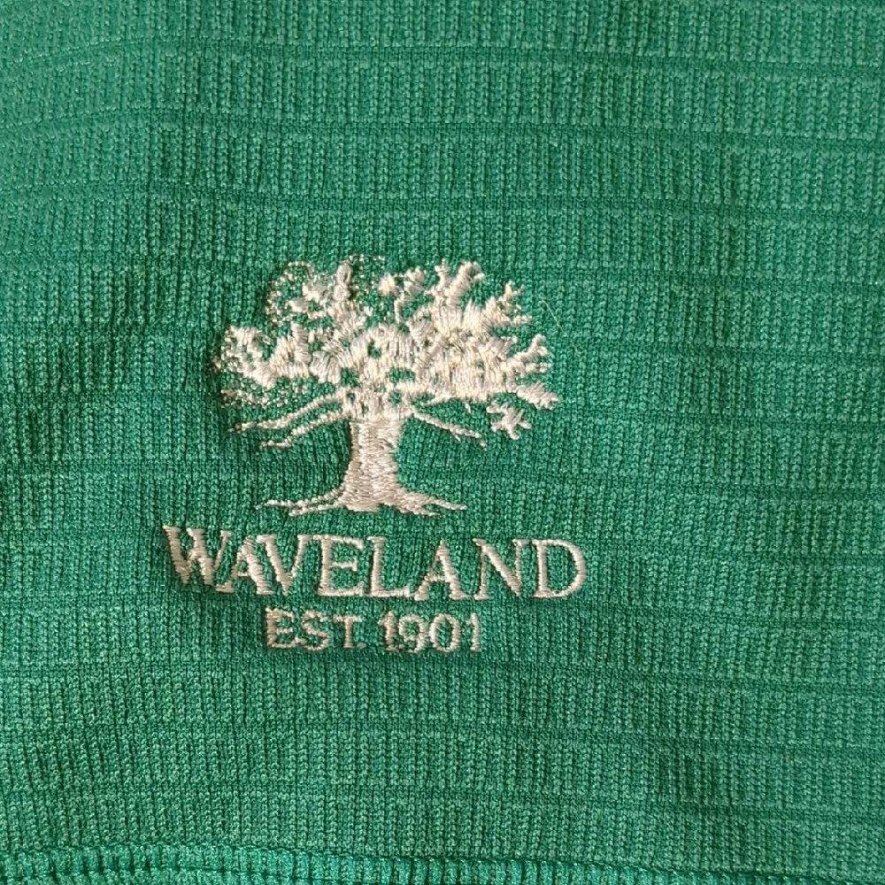 Adidas Climalite Men’s Forest Green Golf Polo Shirt Waveland Logo Size M